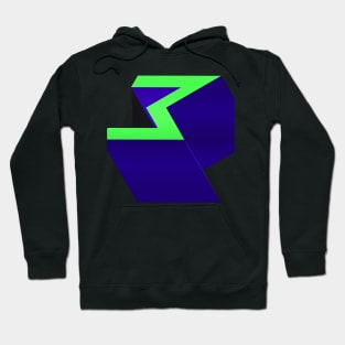 Geometric sport cool blue green modern Hoodie